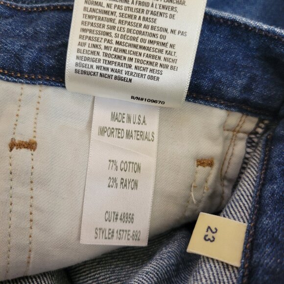 COH Liya High Rise Classic Fit Distressed Crop Cut off Hem Jean - Picture 11 of 11